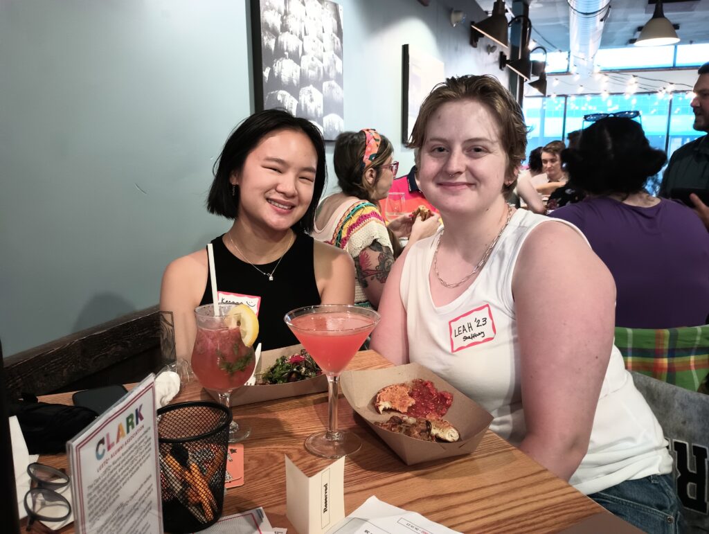 Recent graduates gathering at the Providence Pride Meetup