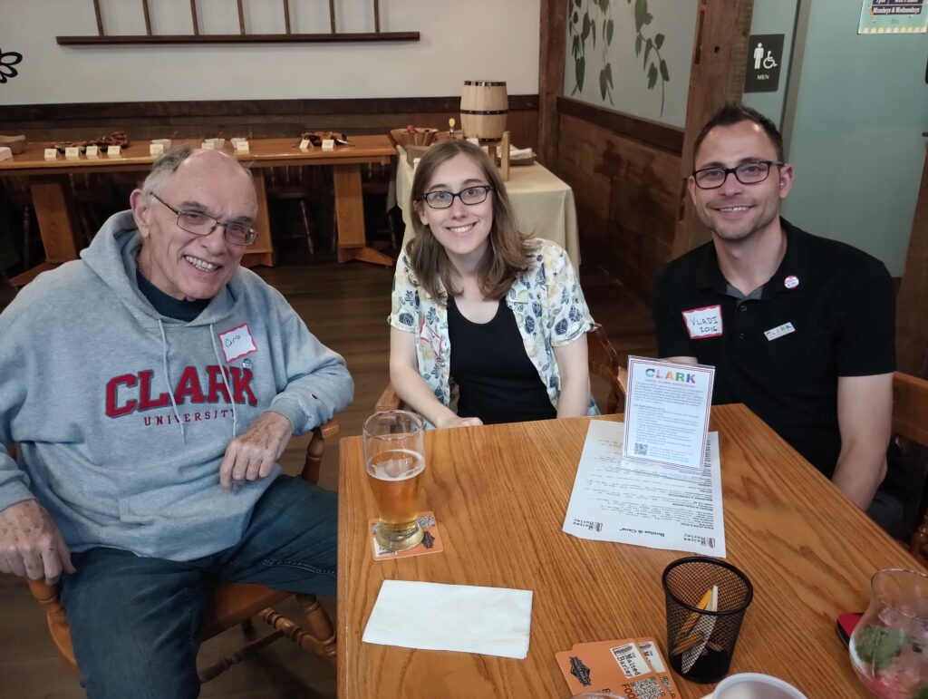 Co-leaders of CLAA, Carlo Morrisey ’79, Ed.D ’90, Jennifer Laponte ’16, and Vladi Highland ’16, Psy.D.