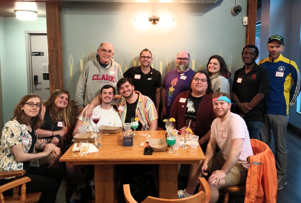 Group photo of attendees at the Providence Pride Meetup 2023