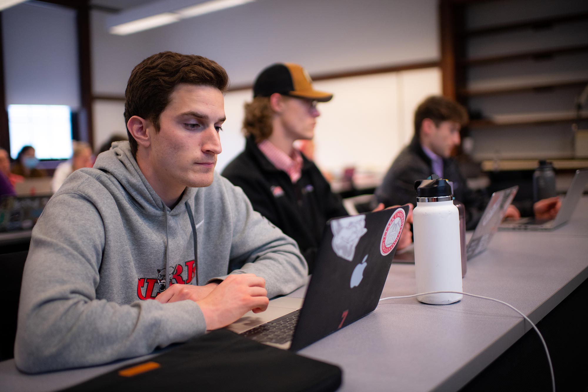 Students in the classroom at the Clark University School of Business
