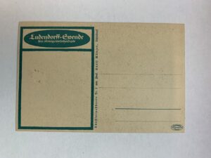 Disabled Nazi fundraiser campaign postcard, back