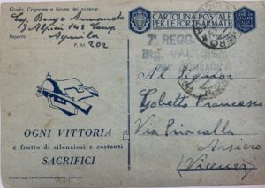 Ogni vittoria! Italian feldpost with back message