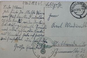 Feldpost message.