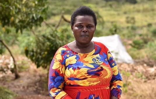 south african woman in field