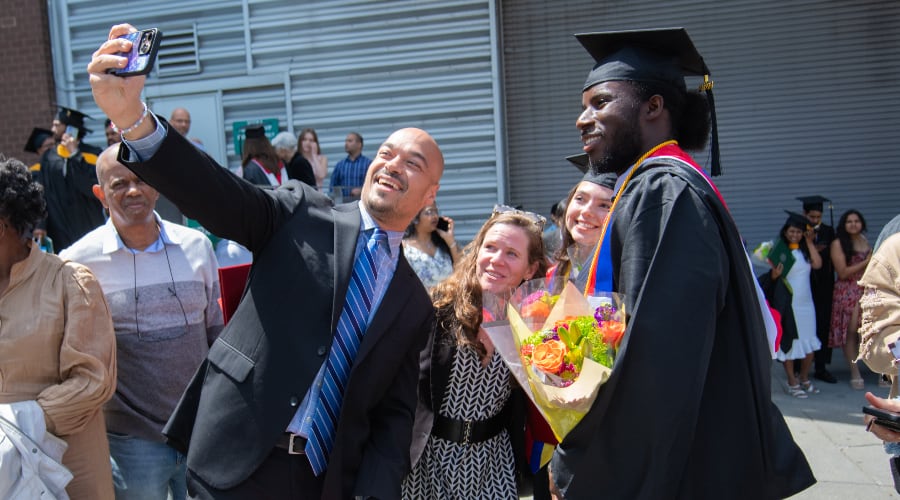 graduate student taking selfie