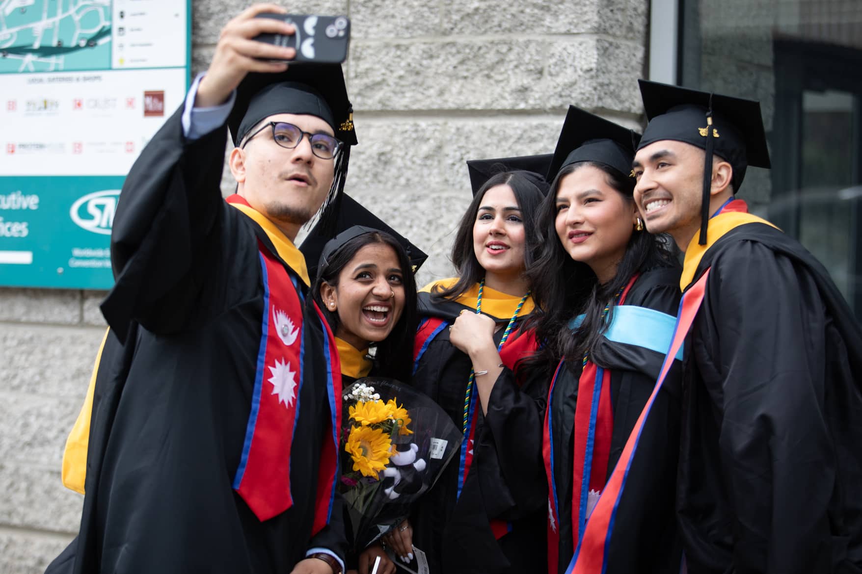 students pose for a selfie