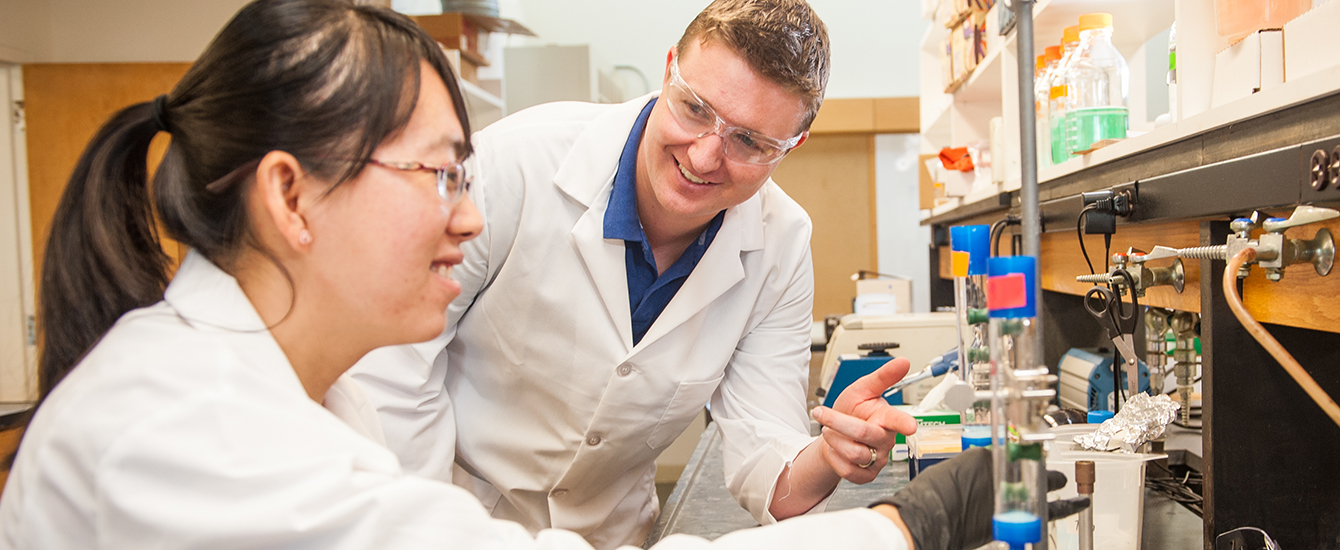 Don Spratt with PhD student Yaya Wang