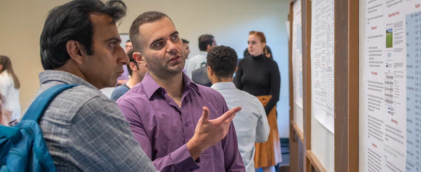Students at research poster