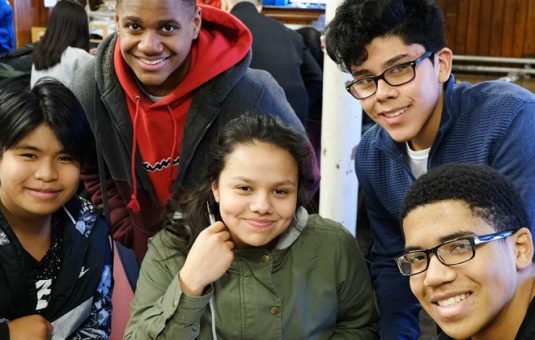 group of students in classroom