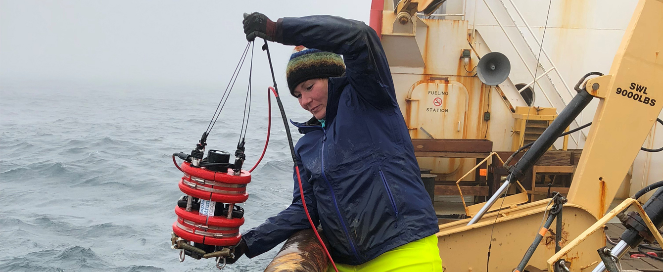 Prof. Karen Frey on an icebreaker