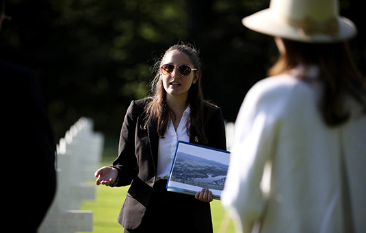 Student giving tour