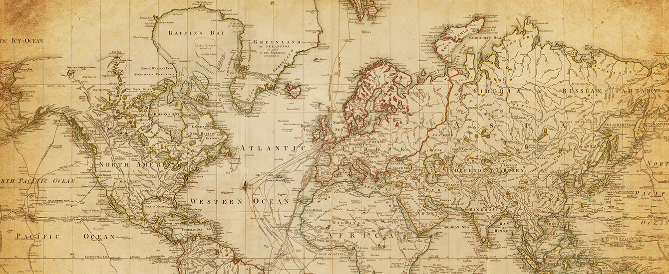Map of Atlantic Ocean area