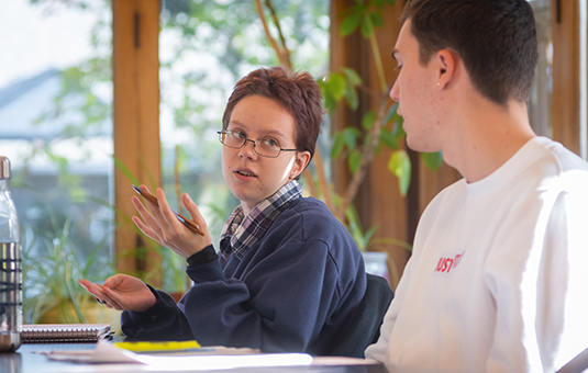 philosophy undergraduate students in classroom setting