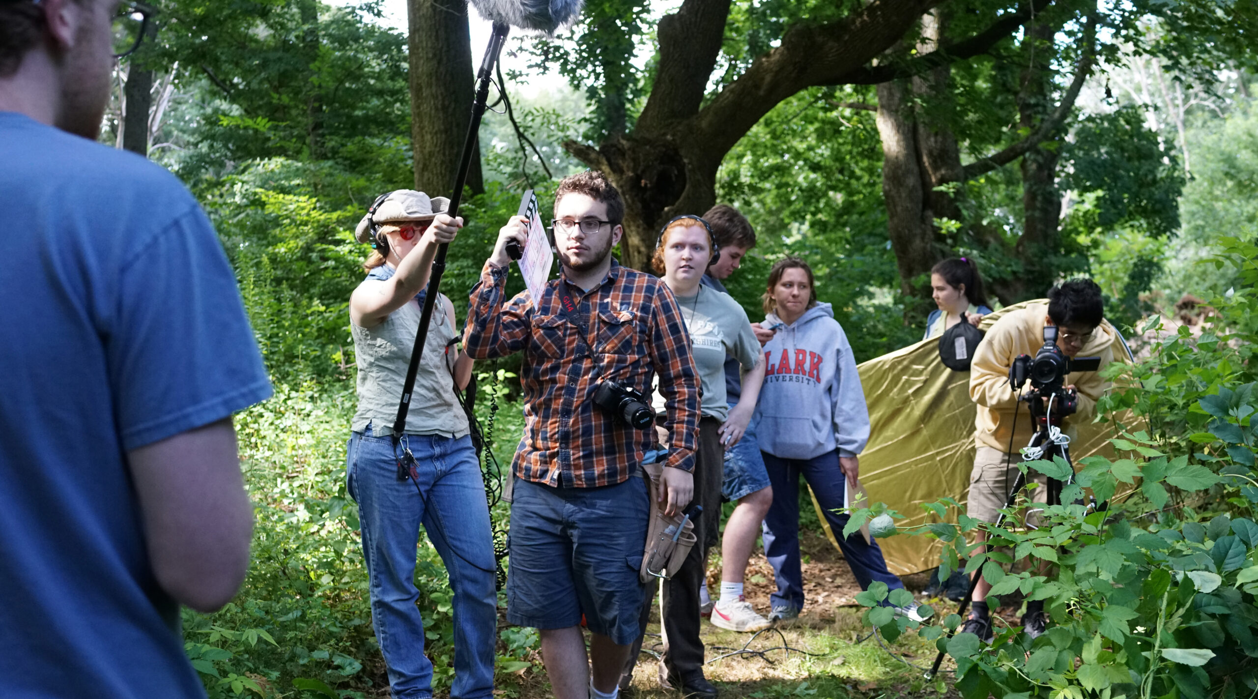 Students working on Digital Filmmaking project