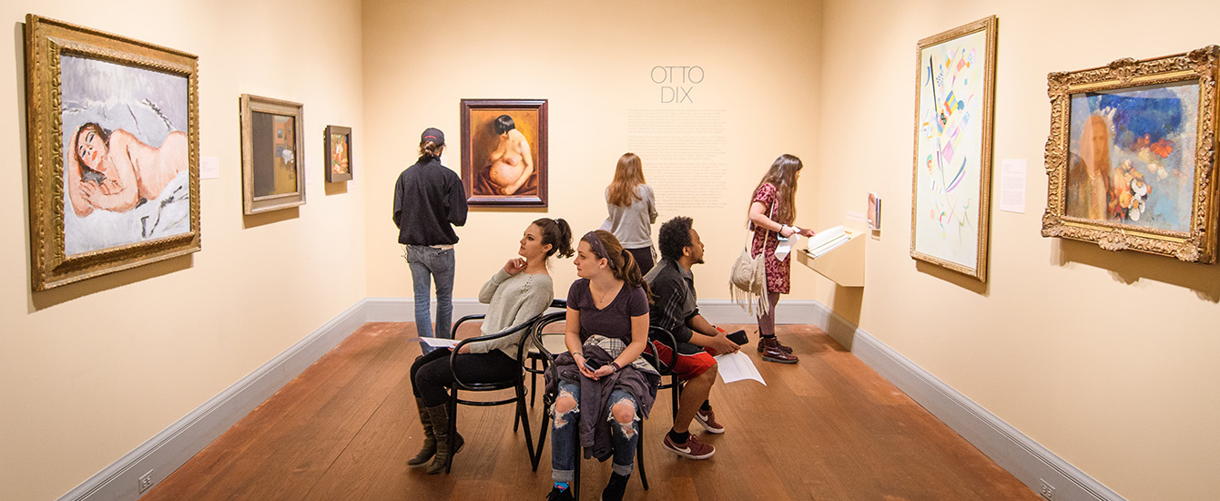 Students at art museum