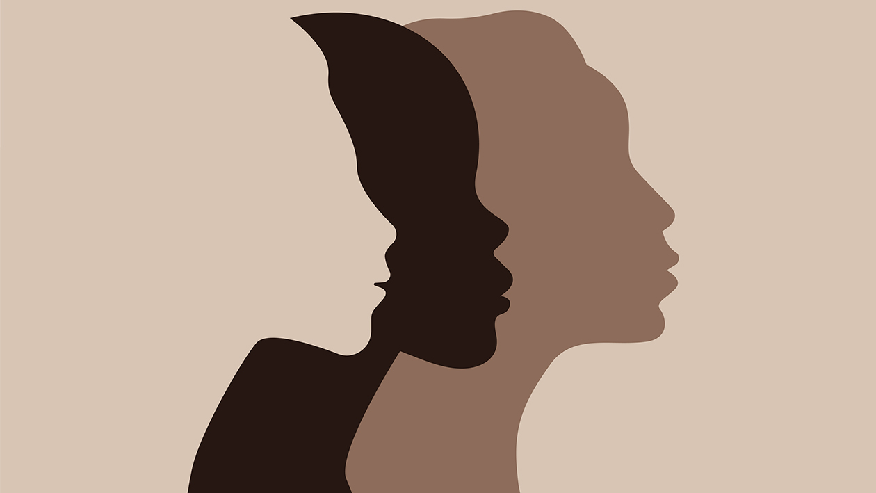 Illustration of three women in silhouette