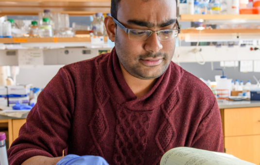 graduate student in lab