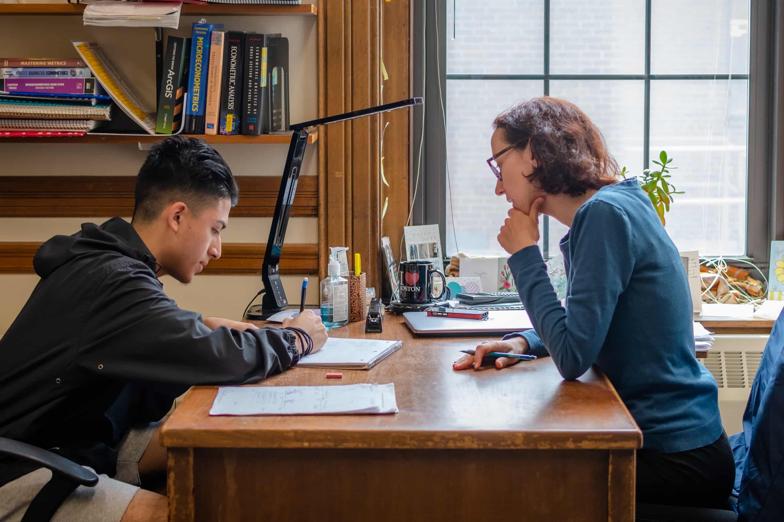 Magda Tsaneva meets with one of her students.