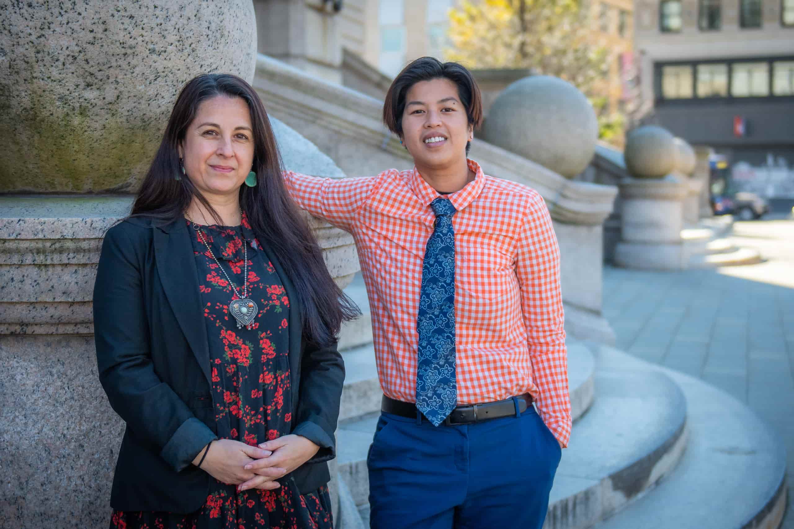 Worcester City Councilors Thu Nguyen and Etel Haxhiaj