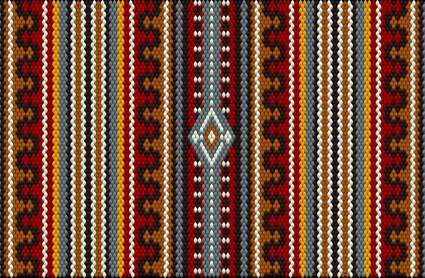 Woven textile from African symbolizing interconnectedness and collaborative knowledge creation