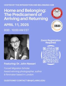 poster cover for John Nassari talk - see link for further details in poster