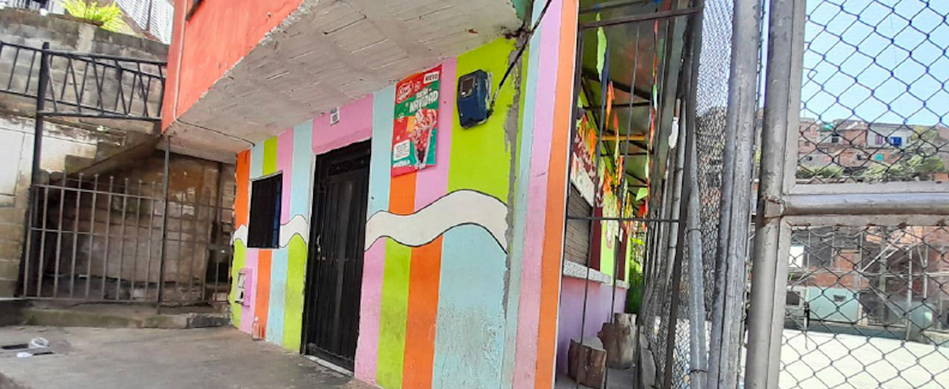 colorful painted house