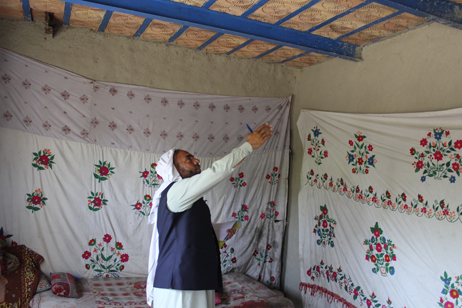 islamic man pointing to ceiling
