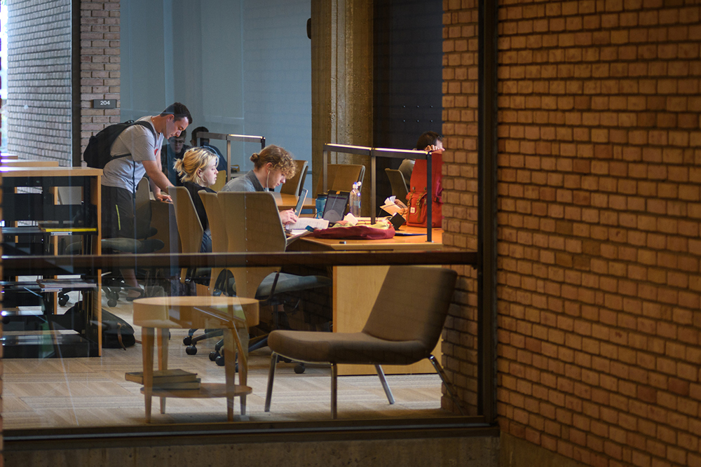 students at desk