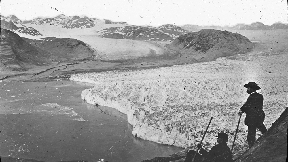 Muir Glacier from elevation of 1800 ft. Alaska.