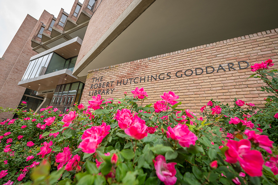 goddard library sign