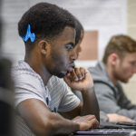 student at computer