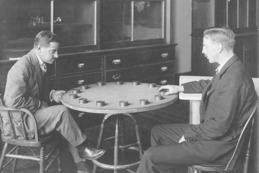 A view from the Psychology Department at Clark in 1914. One of the oldest departments on campus, it was spearheaded by the University’s first president, G. Stanley Hall.