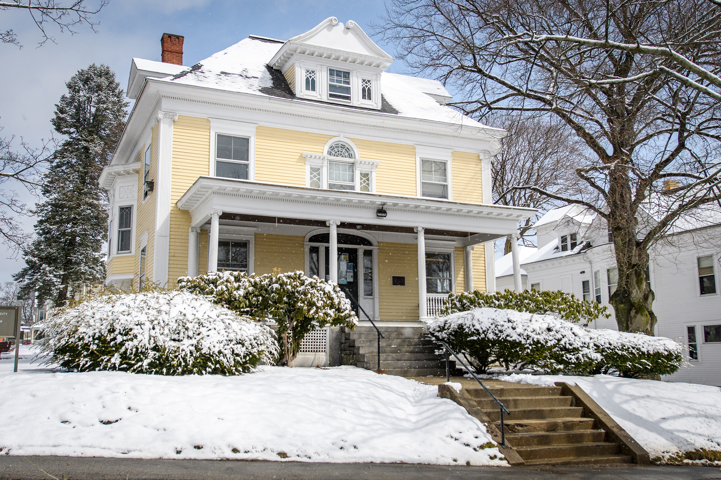 Anderson House in snow