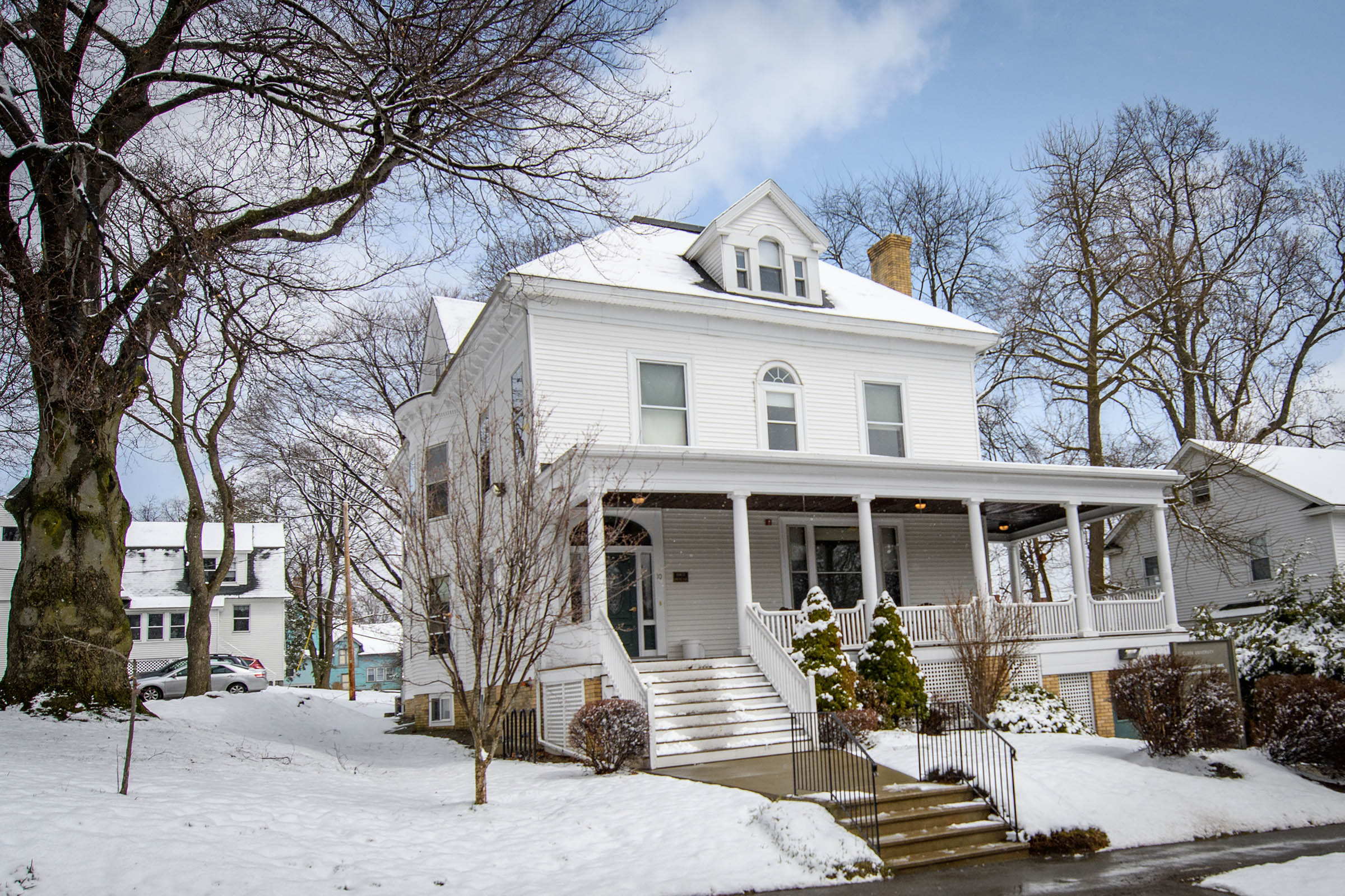 Sustainability and Social Justice House - winter scene