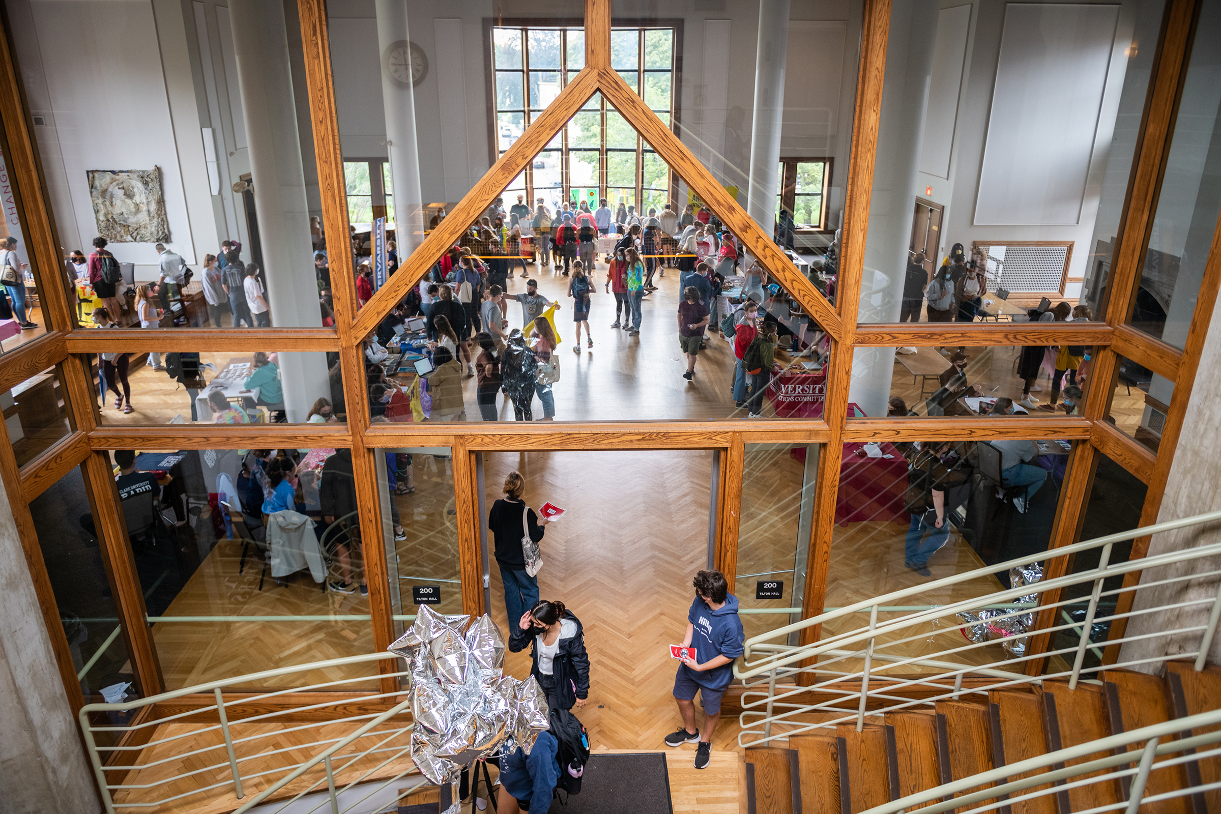 Higgins University Center - great hall with poster displays