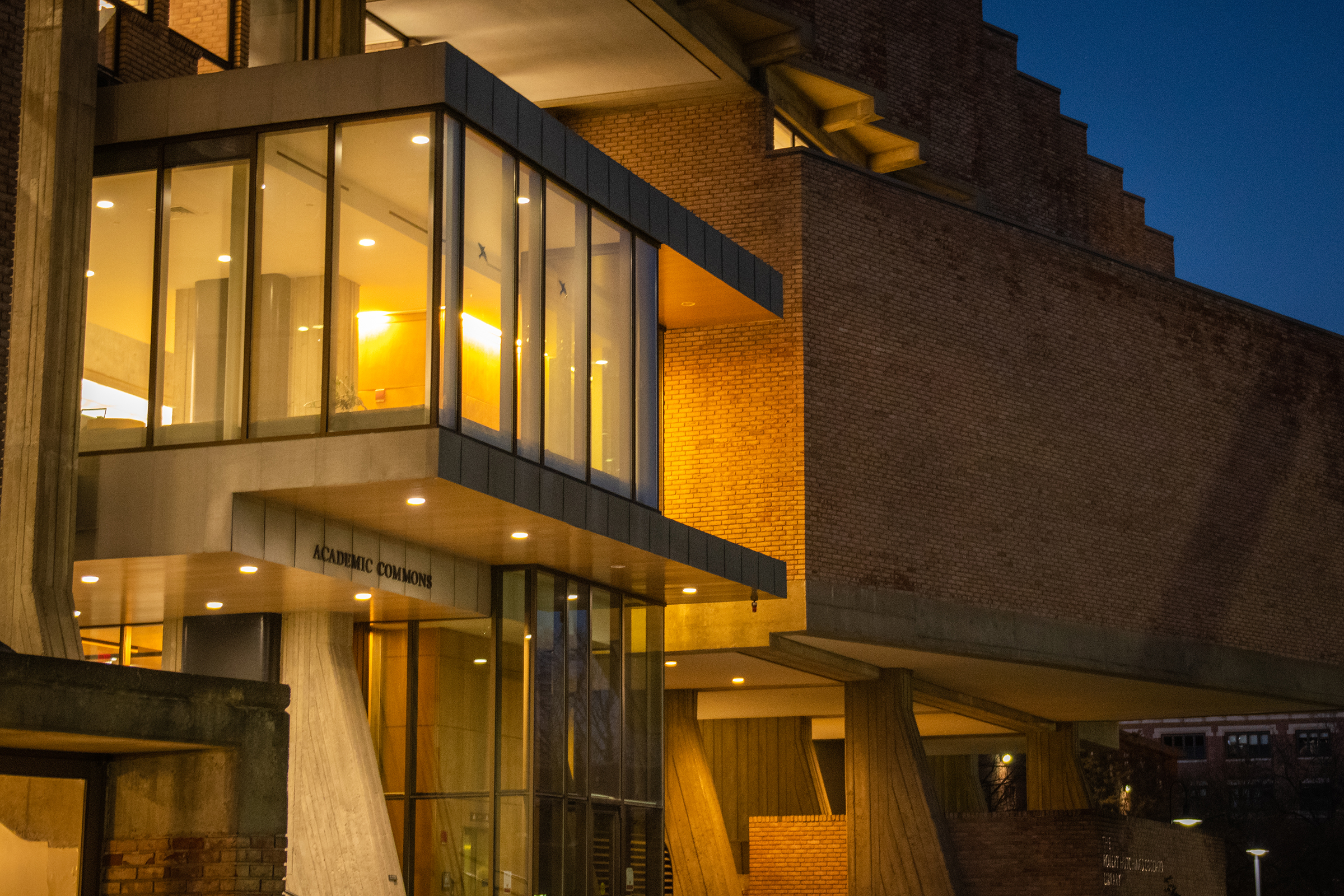 Goddard Library -  night view