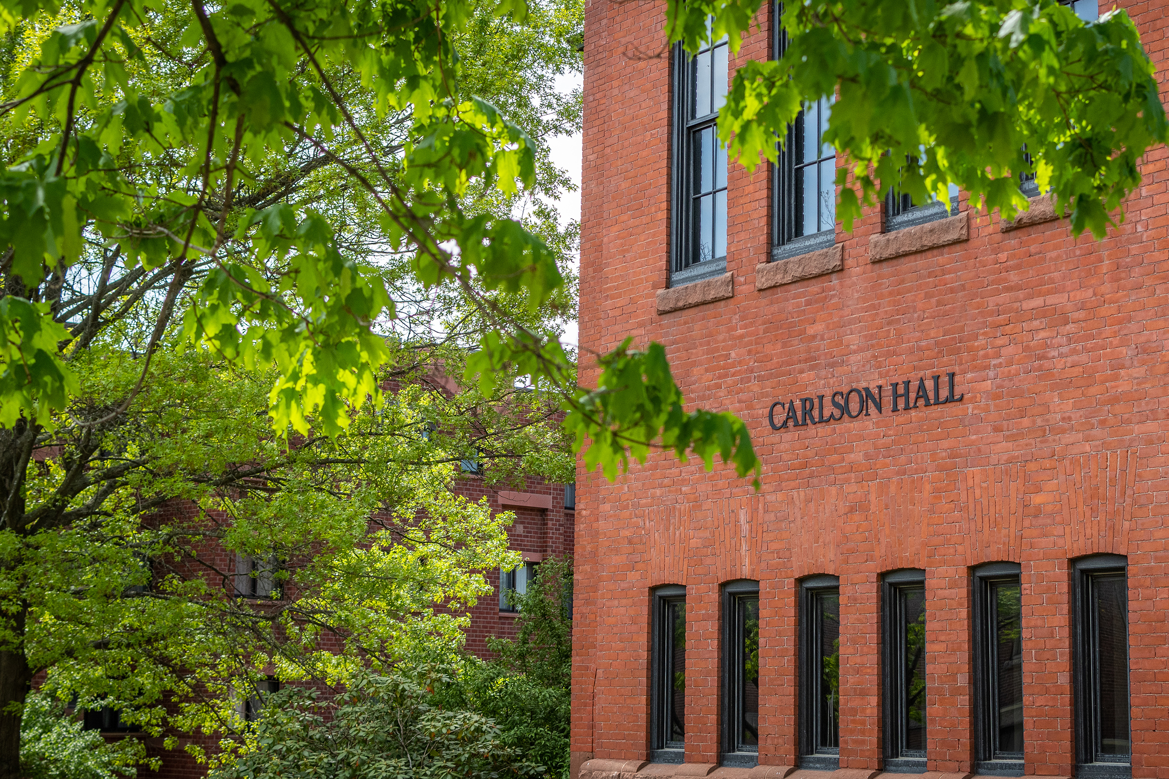 Carlson Hall with signage on building
