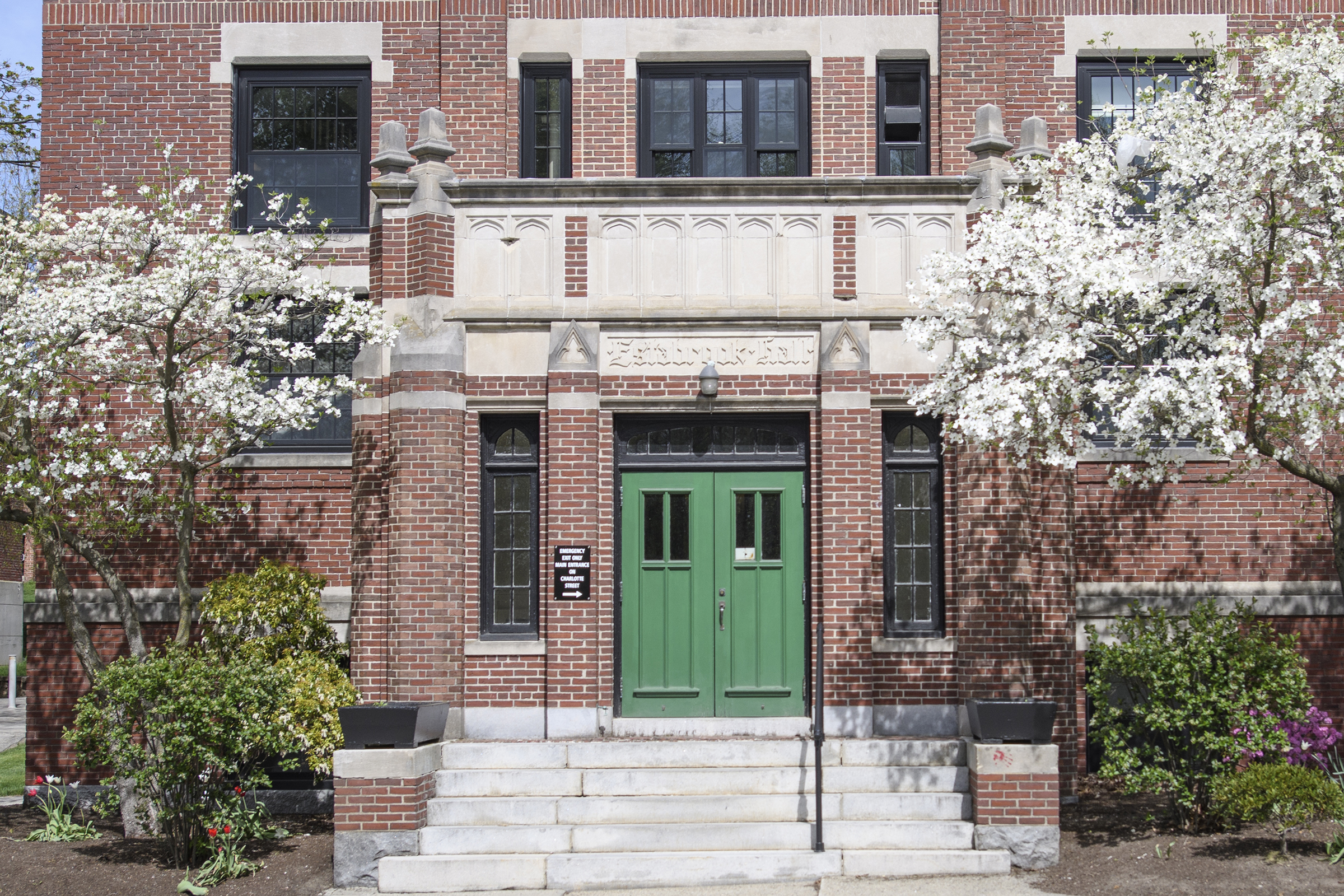 Estabrook Hall  - front view spring