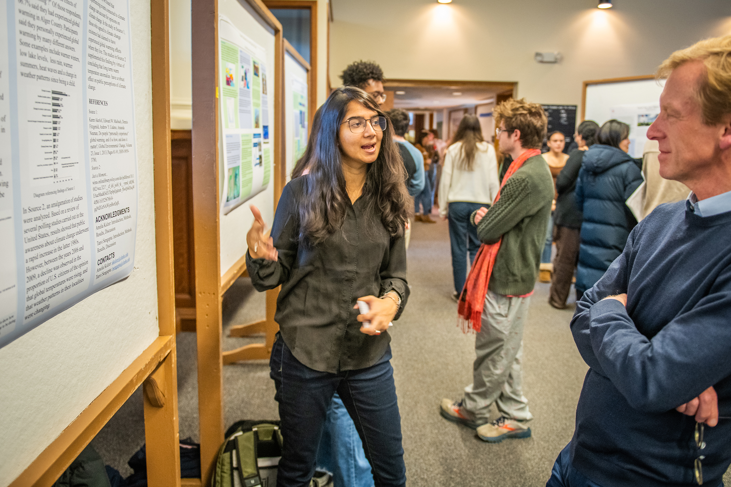 Geography Building - poster day in hallway