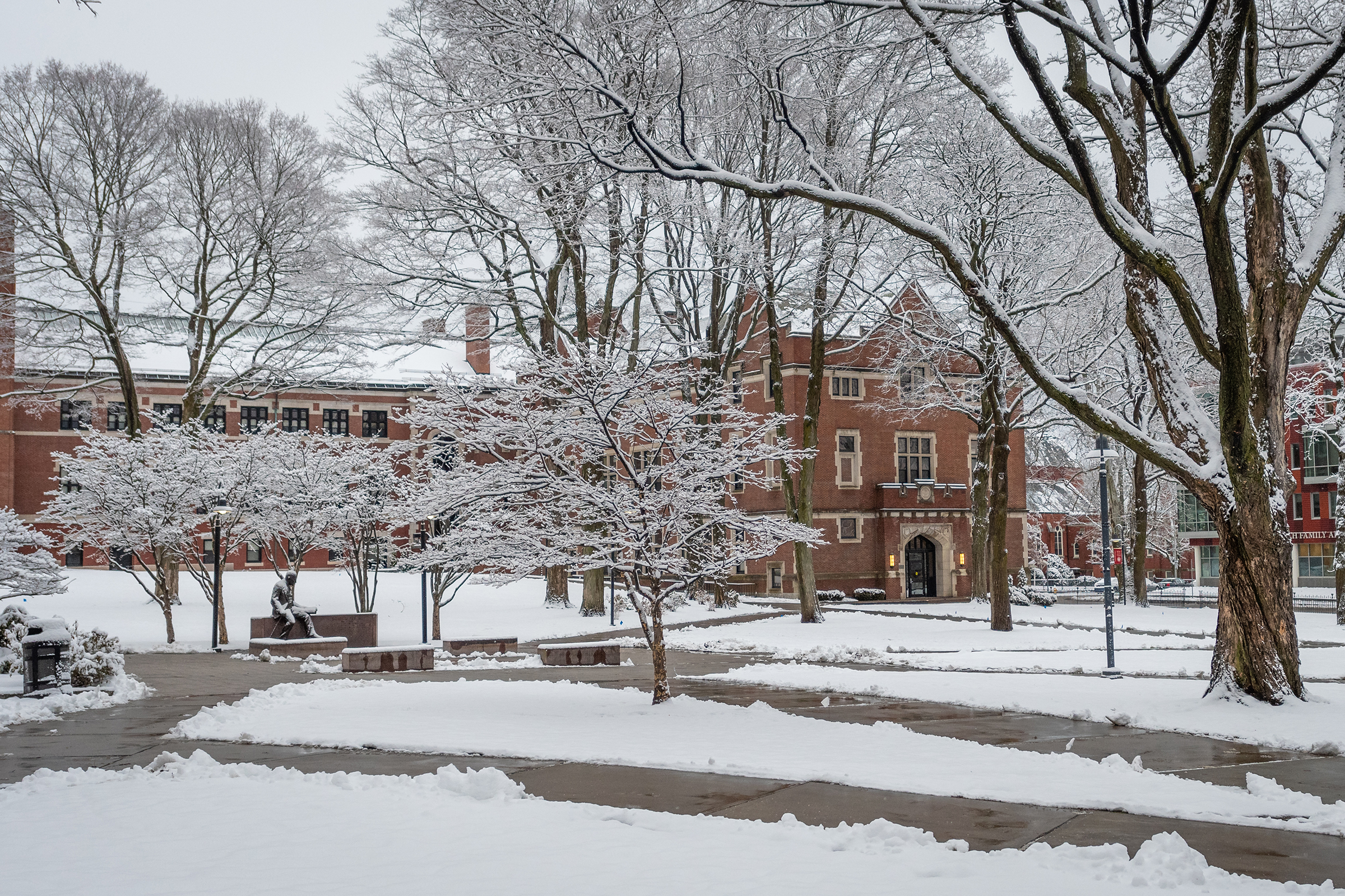 Geography Building - winter scene - common area