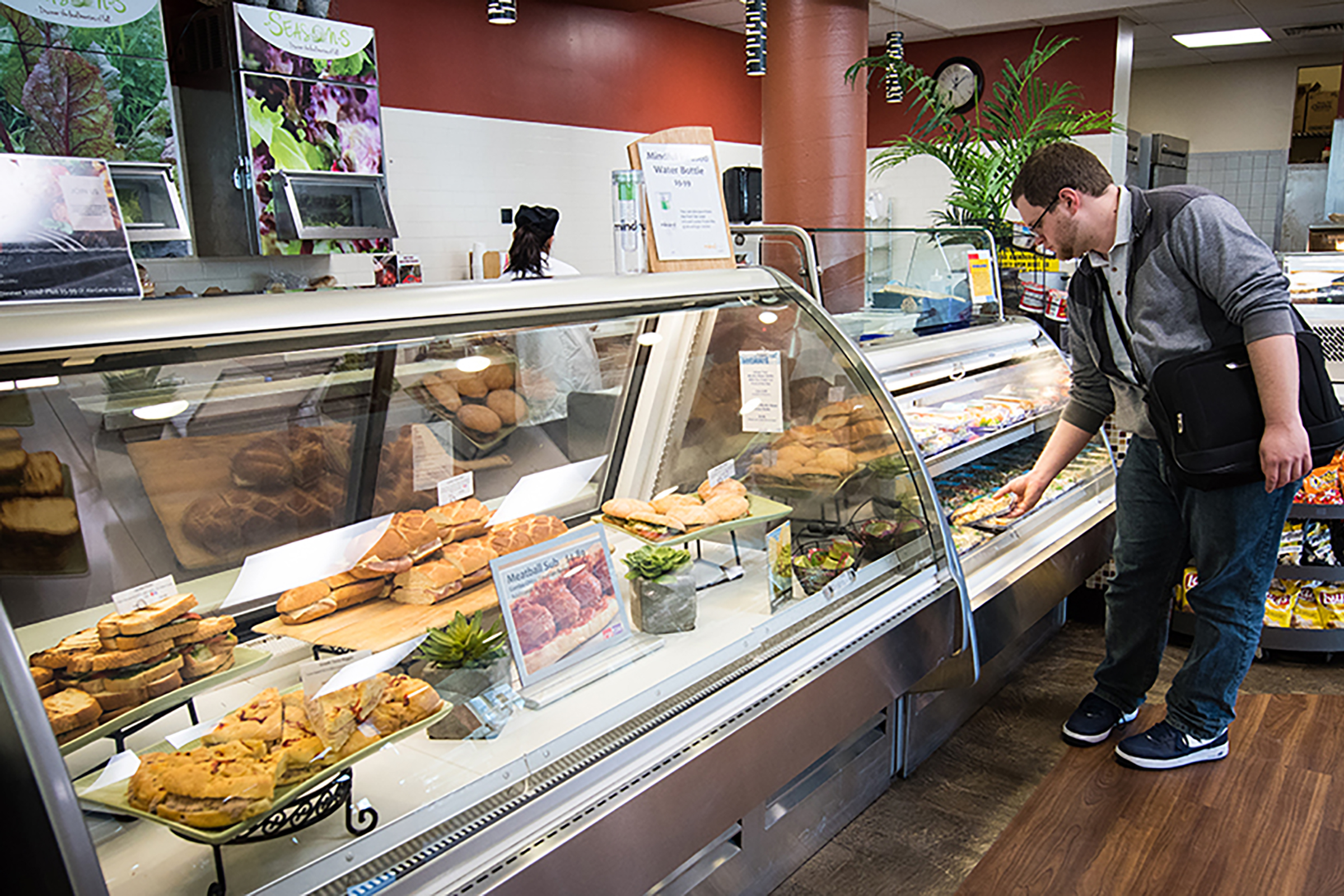 Higgins University Center - Bistro food display