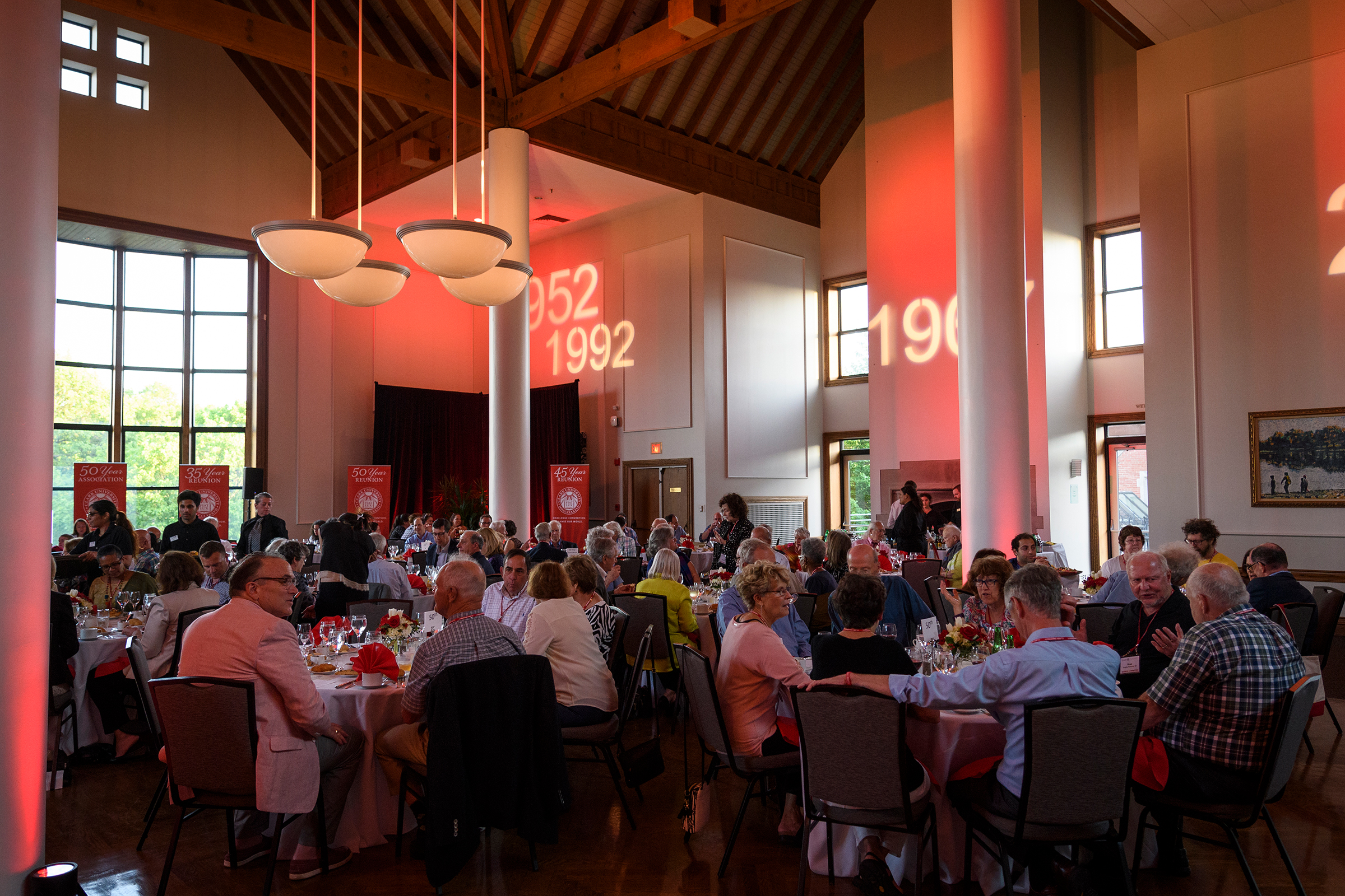 Higgins University Center - great hall reunion celebration