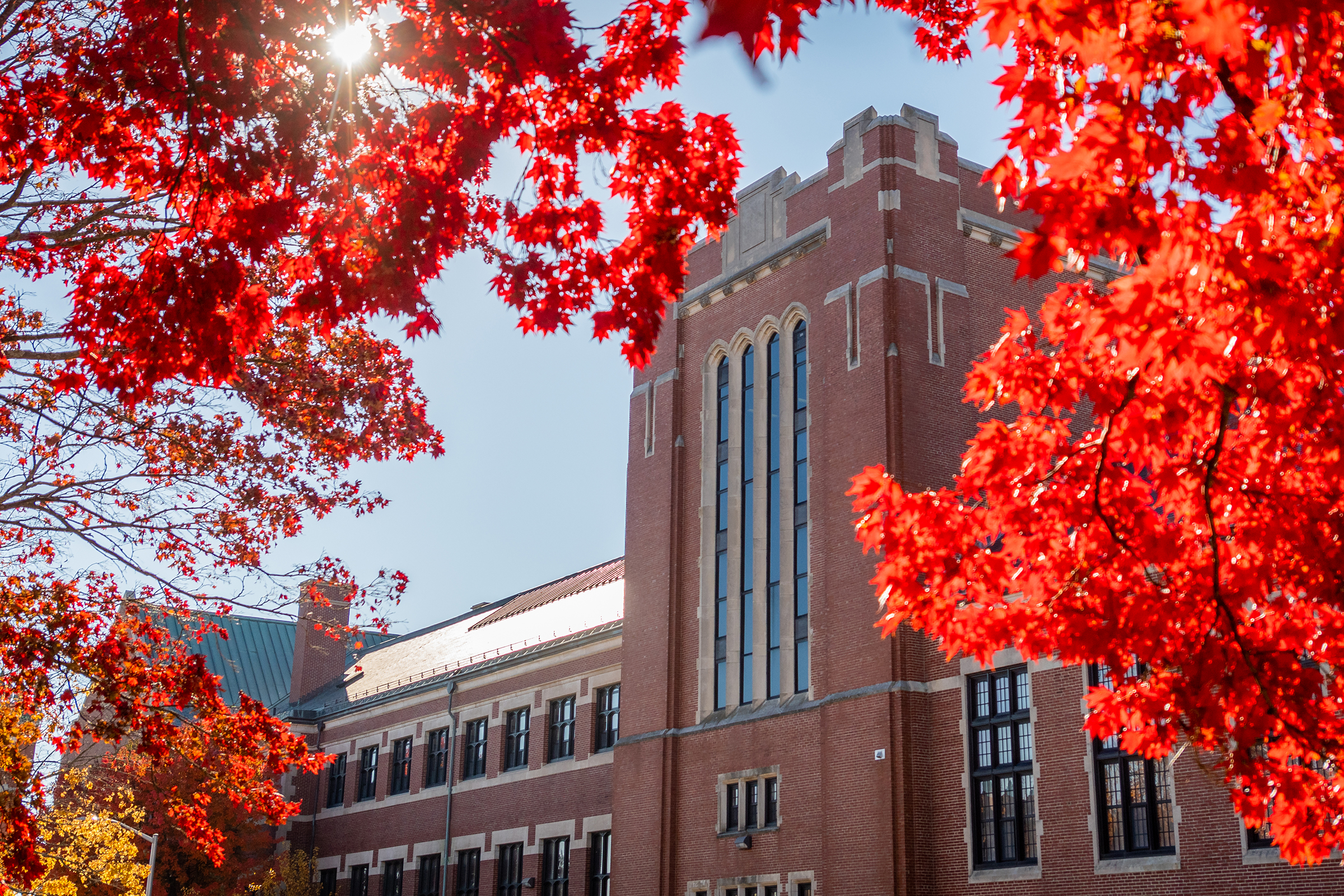 Jefferson Academic Center - fall leaves