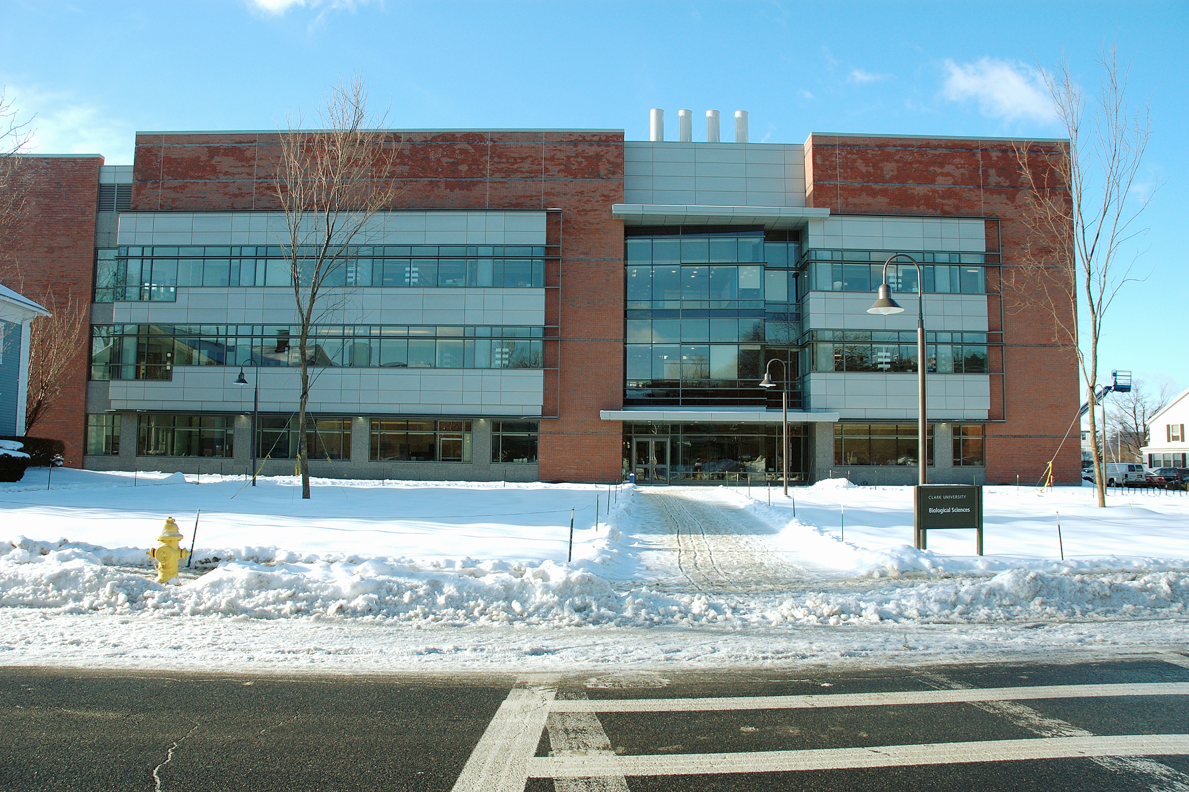 Lasry Center for BioScience winter scene