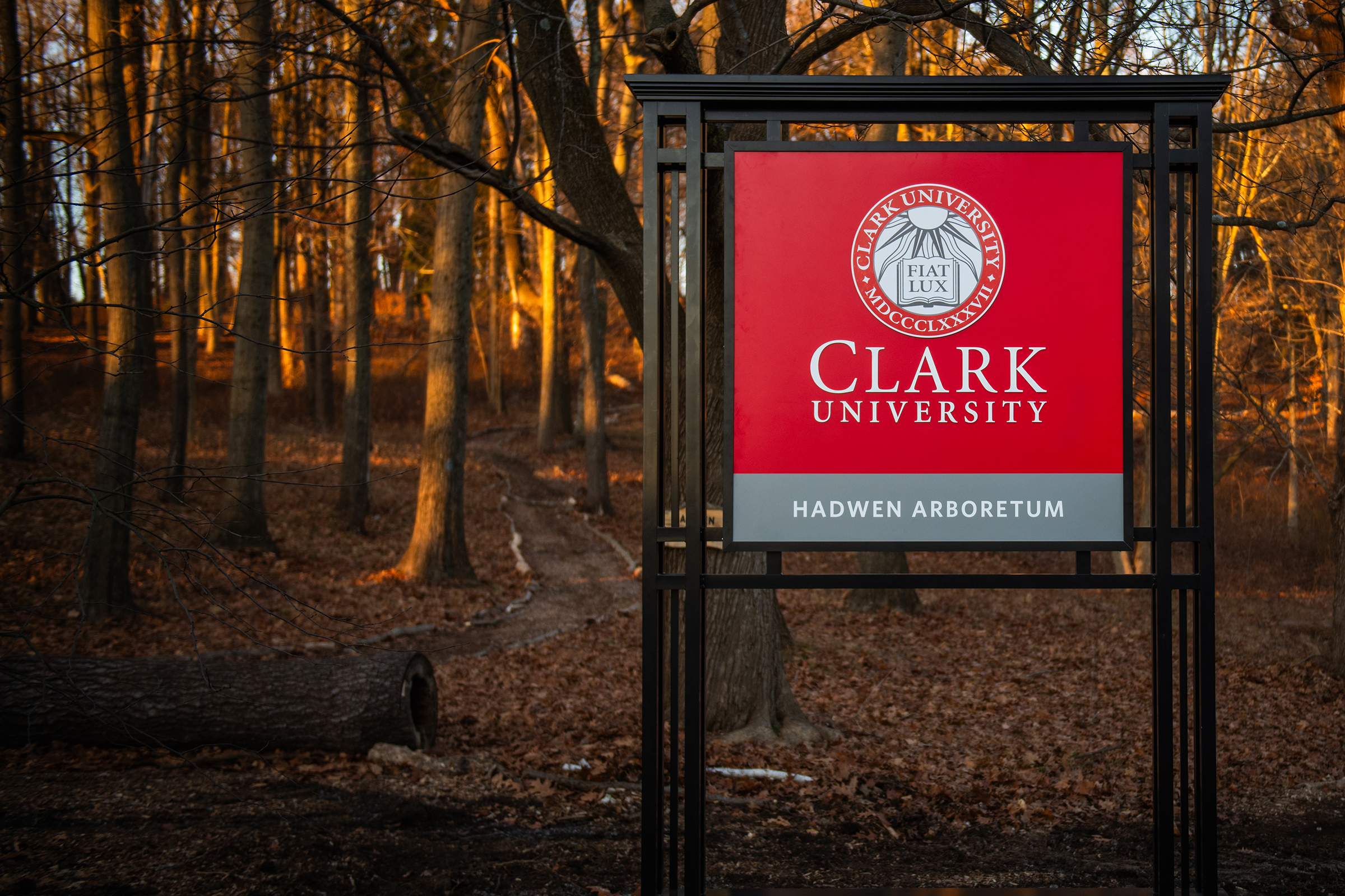 Hadwen Arboretum - Clark sign in the field