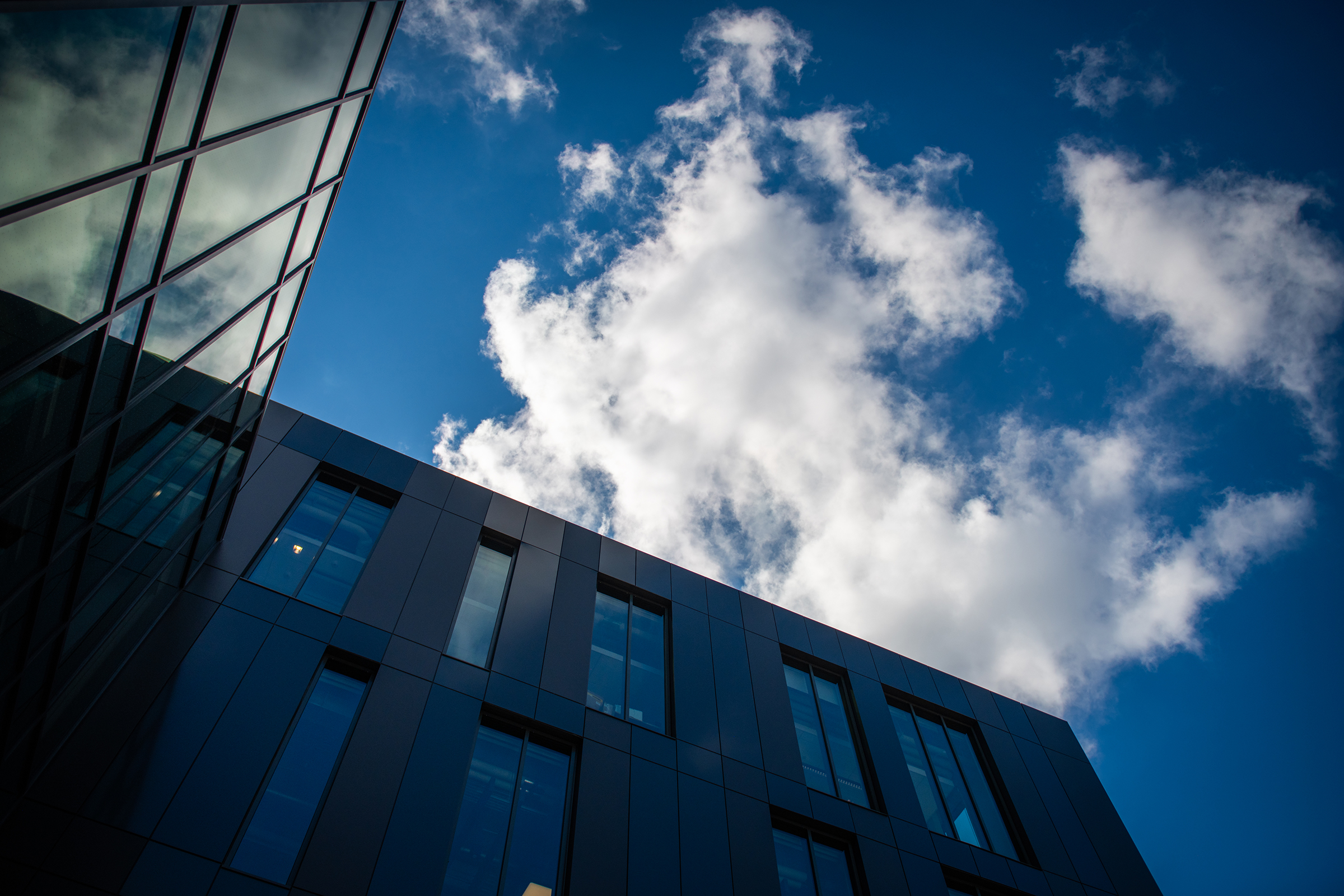 Center for Media Arts, Computing, and Design Building - exterior windows