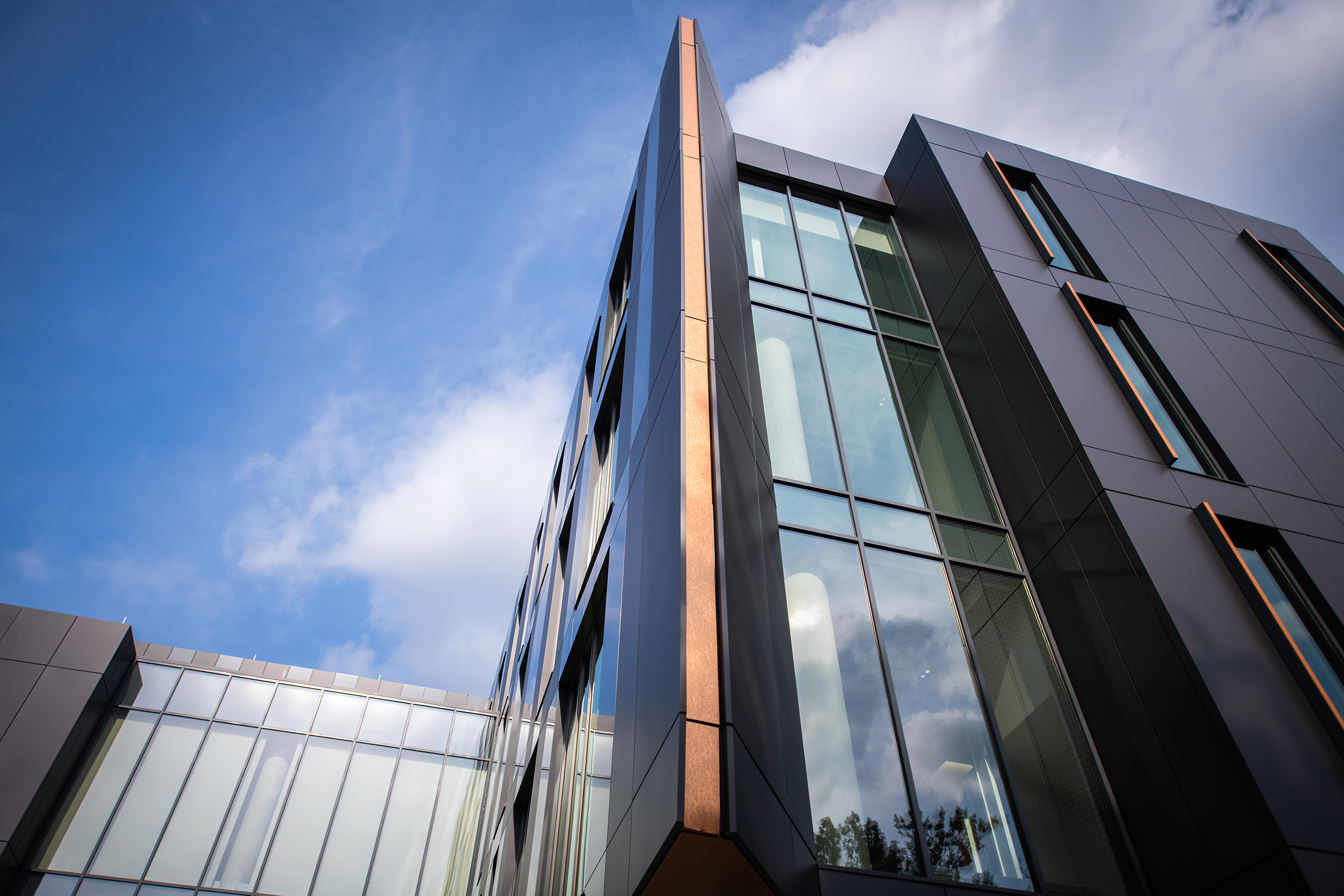 Center for Media Arts, Computing, and Design Building - exterior windows