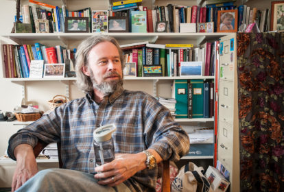 Professor Tim Downs in his office