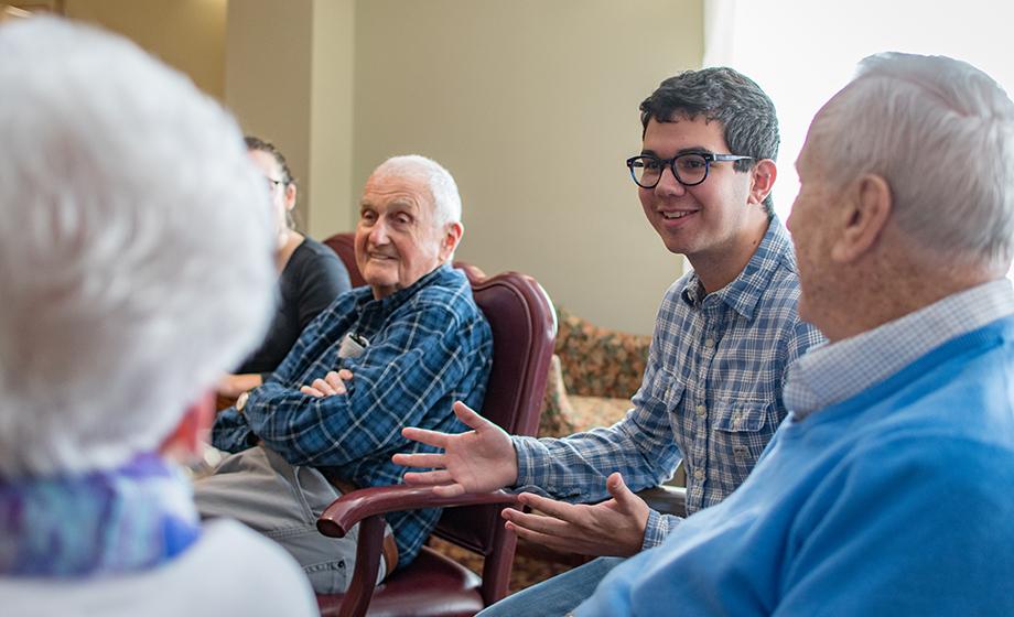 Left to their own devices: Management students teach retirees the joys of technology