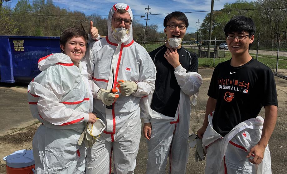 Clark students, alumni spend spring break renovating flooded homes in Baton Rouge